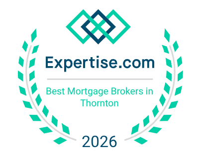 Expertise.com Best Mortgage Brokers in Thornton award badge for Uptown Mortgage, 2026